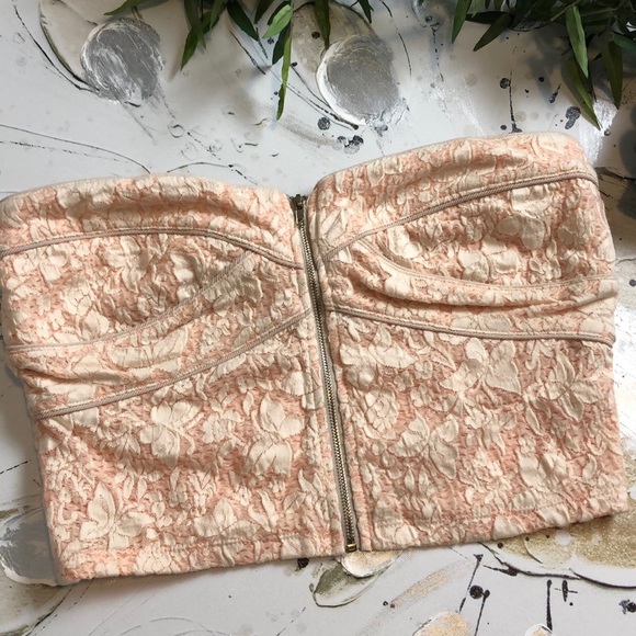 Arden B Other - NWT Arden B. Pink Peach Butterfly Lace Bra Top